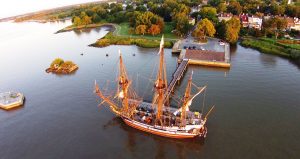 The Kalmar Nyckel, docked in Historic New Castle