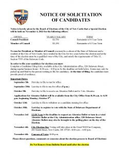 Solicitation of Candidates