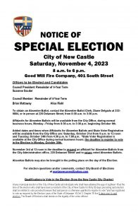 Notice of Election