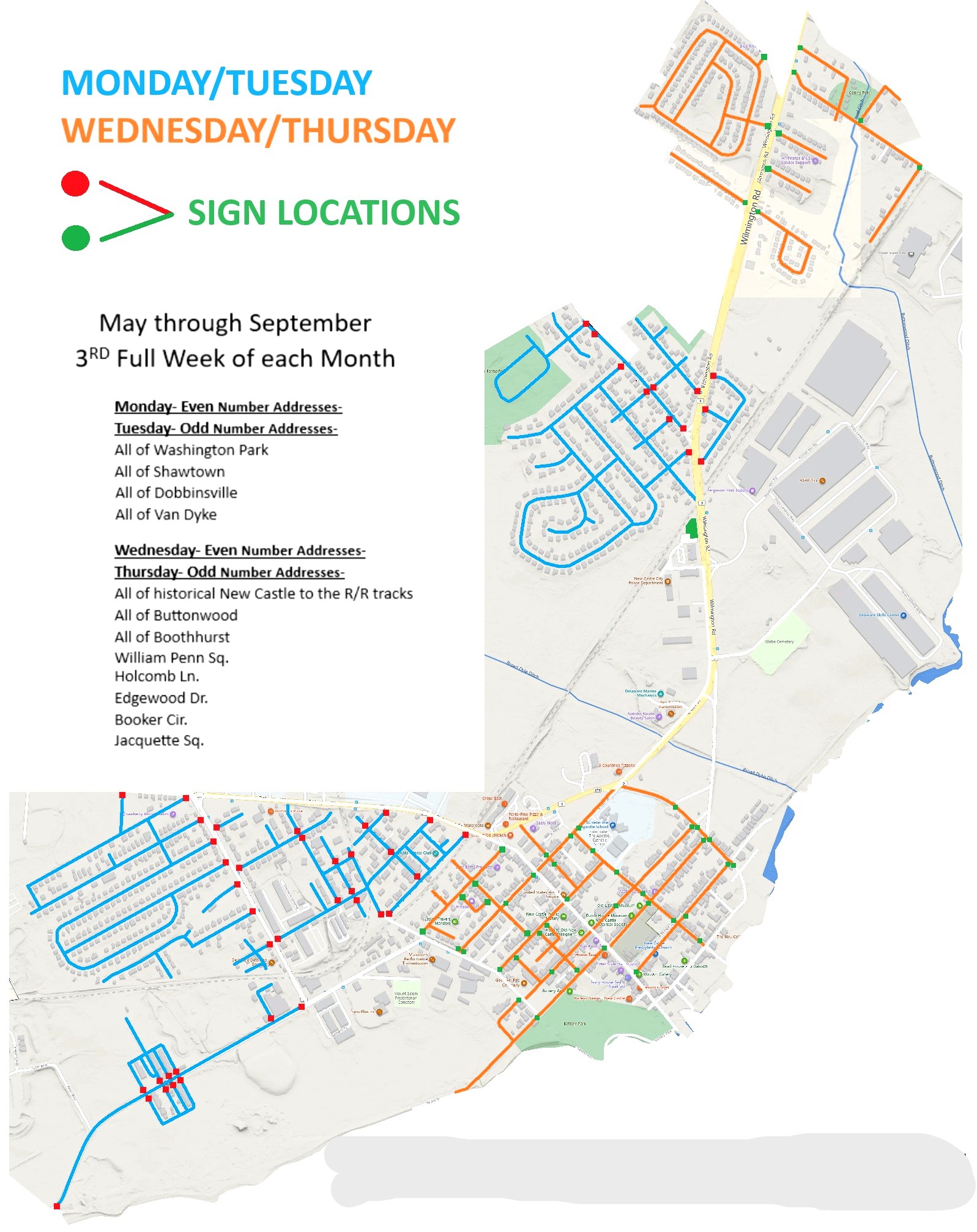 2024 ScheduleRoute Map City of New Castle