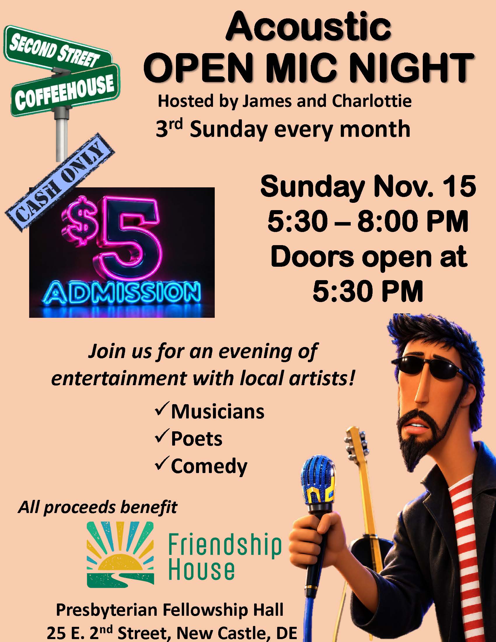 open mic night flyer